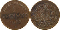 BAYERN 1 PFENNIG Maximilian II. Joseph (1848-1864) -