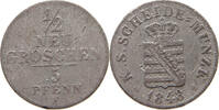 SACHSEN ALBERTINISCHE LINIE 1/2 GROSCHEN Friedrich August II. (1836-1854) -