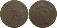 SACHSEN ALBERTINISCHE LINIE 2 PFENNIG Friedrich August II. (1836-1854) -