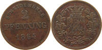 BAYERN 2 PFENNIG Ludwig II. (1864-1886) -