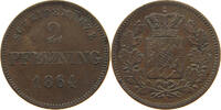 BAYERN 2 PFENNIG Ludwig II. (1864-1886) -