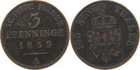 BRANDENBURG PREUSSEN 3 PFENNIG Friedrich Wilhelm IV. (1840-1861) -