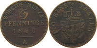 BRANDENBURG PREUSSEN 3 PFENNIG Friedrich Wilhelm IV. (1840-1861) -
