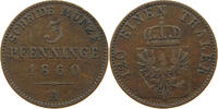 BRANDENBURG PREUSSEN 3 PFENNIG Friedrich Wilhelm IV. (1840-1861) -