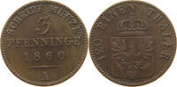 BRANDENBURG PREUSSEN 3 PFENNIG Friedrich Wilhelm IV. (1840-1861) -