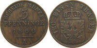 BRANDENBURG PREUSSEN 3 PFENNIG Friedrich Wilhelm IV. (1840-1861) -