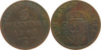 BRANDENBURG PREUSSEN 3 PFENNIG Friedrich Wilhelm IV. (1840-1861) -