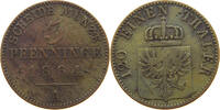 BRANDENBURG PREUSSEN 3 PFENNIG Wilhelm I. (1861-1888) -