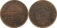BRANDENBURG PREUSSEN 3 PFENNIG Wilhelm I. (1861-1888) -