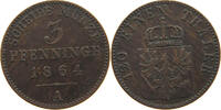 BRANDENBURG PREUSSEN 3 PFENNIG Wilhelm I. (1861-1888) -