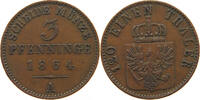 BRANDENBURG PREUSSEN 3 PFENNIG Wilhelm I. (1861-1888) -