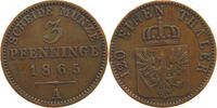 BRANDENBURG PREUSSEN 3 PFENNIG Wilhelm I. (1861-1888) -
