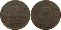 BRANDENBURG PREUSSEN 3 PFENNIG Wilhelm I. (1861-1888) -