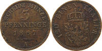 BRANDENBURG PREUSSEN 3 PFENNIG Wilhelm I. (1861-1888) -