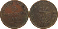 BRANDENBURG PREUSSEN 3 PFENNIG Wilhelm I. (1861-1888) -