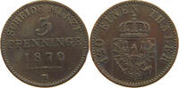 BRANDENBURG PREUSSEN 3 PFENNIG Wilhelm I. (1861-1888) -