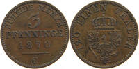 BRANDENBURG PREUSSEN 3 PFENNIG Wilhelm I. (1861-1888) -