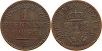 BRANDENBURG PREUSSEN PFENNIG Wilhelm I. (1861-1888) -