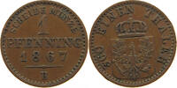 BRANDENBURG PREUSSEN PFENNIG Wilhelm I. (1861-1888) -