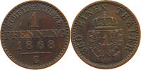 BRANDENBURG PREUSSEN PFENNIG Wilhelm I. (1861-1888) -
