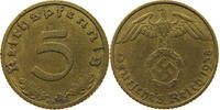 DRITTES REICH 5 REICHSPFENNIG 1938 J SS 6,00 EUR  + 5,99 EUR frais d'envoi