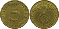 DRITTES REICH 5 REICHSPFENNIG 1938 J SS 6,00 EUR  + 5,99 EUR frais d'envoi