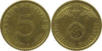 DRITTES REICH 5 REICHSPFENNIG 1939 A VZ- 6,00 EUR  + 5,99 EUR frais d'envoi