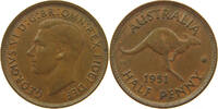 AUSTRALIA 1/2 PENNY 1951 GEORGE VI. (1936-1952) SS 6,00 EUR  + 5,99 EUR frais d'envoi