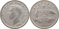 AUSTRALIA 6 PENCE 1946 GEORGE VI. (1936-1952) SS- 6,00 EUR  + 5,99 EUR frais d'envoi