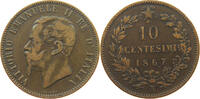 ITALY 10 CENTESIMI 1867 N VITTORIO EMANUELE II. (1861-1878) SS 7,00 EUR  + 5,99 EUR frais d'envoi