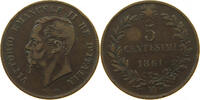 ITALY 5 CENTESIMI 1861 M VITTORIO EMANUELE II. (1861-1878) SS 7,00 EUR  + 5,99 EUR frais d'envoi