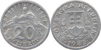 SLOVAKIA 20 HALIEROV 1942 SS- 5,00 EUR  + 5,99 EUR frais d'envoi