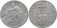 SLOVAKIA 20 HALIEROV 1942 SS 5,00 EUR  + 5,99 EUR frais d'envoi