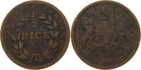 INDIA BRITISH 1/2 PICE VICTORIA (1837-1901) -