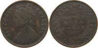 INDIA BRITISH 1/4 ANNA VICTORIA (1837-1901) -