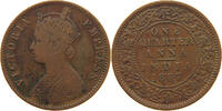 INDIA BRITISH 1/4 ANNA VICTORIA (1837-1901) -