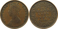 INDIA BRITISH 1/4 ANNA VICTORIA (1837-1901) -
