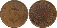 INDIA BRITISH 1/4 ANNA 1940 GEORGE VI. (1936-1952) SS 5,00 EUR  + 5,99 EUR frais d'envoi