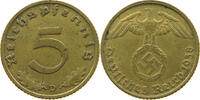 DRITTES REICH 5 REICHSPFENNIG 1938 D SS 6,00 EUR  + 5,99 EUR frais d'envoi