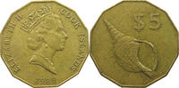 COOK ISLANDS 5 DOLLARS ELIZABETH II. (1952-2022) -