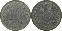ERSATZMÜNZEN DES 1. WELTKRIEGS 10 PFENNIG ZINK -