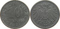 ERSATZMÜNZEN DES 1. WELTKRIEGS 10 PFENNIG ZINK -