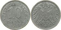 ERSATZMÜNZEN DES 1. WELTKRIEGS 10 PFENNIG ZINK -
