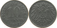 ERSATZMÜNZEN DES 1. WELTKRIEGS 10 PFENNIG ZINK MINTING ERROR EDGE -