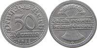 WEIMARER REPUBLIK 50 PFENNIG DOPPELSCHLAG 2 IM DATUM -