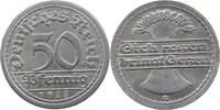 WEIMARER REPUBLIK 50 PFENNIG DOPPELSCHLAG 2 IM DATUM -
