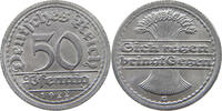 WEIMARER REPUBLIK 50 PFENNIG DOPPELSCHLAG 2 IM DATUM -