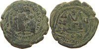 FOLLIS  SASANIAN KINGS Khosrau II. 591-628 Follis imitating a Byzantine follis of Heraclius with Heraclius Constantine SS