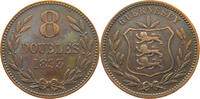 GUERNSEY 8 DOUBLES VICTORIA (1837-1901) -