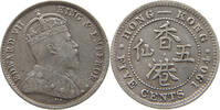 HONG KONG 5 CENTS EDWARD VII. (1901 - 1910) -